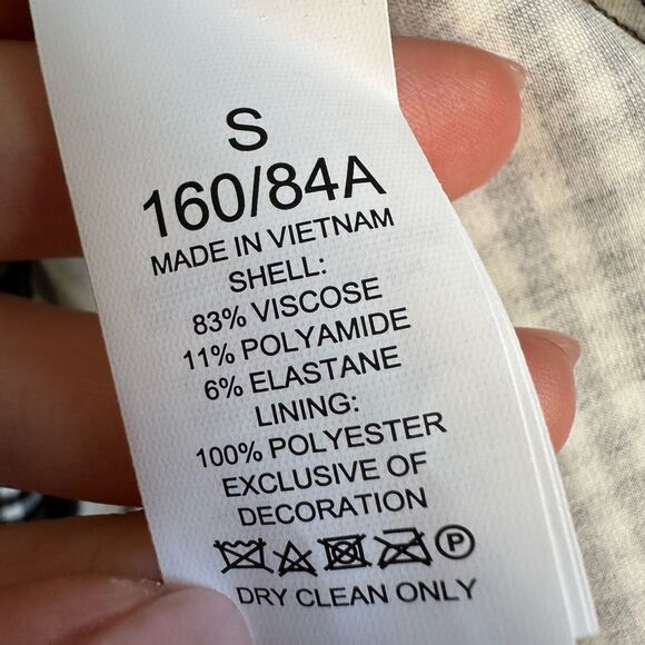 NWT Kate Spade Jazzy Gingham Scalloped Ponte Dress black white size S fit flare - Picture 5 of 6